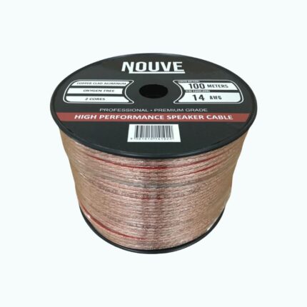 Nouve 14 AWG In-Wall Speaker Cable 50m Pure Copper (2-Core)