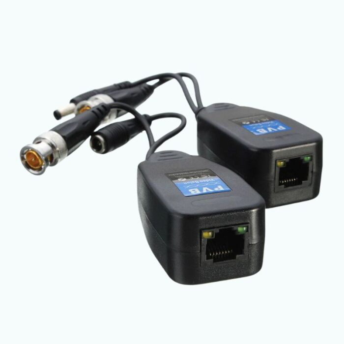 Video Balun CCTV 8MP Coax BNC Power Connector Transceiver to RJ45