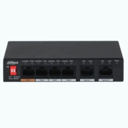 4 Port PoE Switch 6-Port Unmanaged 10_100Mbps DH-PFS3006-4ET-60