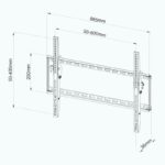 TV Wall Bracket Fixed 40″-65″ | PLB132L | Load Capacity 50kg