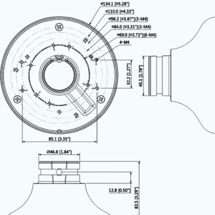 DH-PFA106 Camera Mount Adapter Plate of Mini Dome