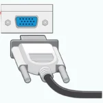 vga 15 pin male connector close up