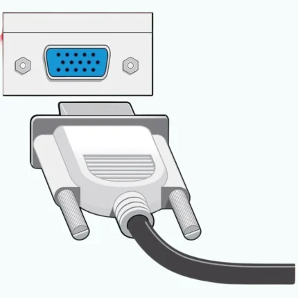 vga 15 pin male connector close up