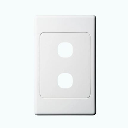 2 Gang Grid & Plate – White