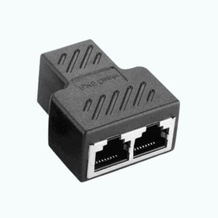 RJ45 Splitter 1 to 2 Ethernet Ports Cable Splitter (Black) Cat5, Cat5e, Cat6, Cat7