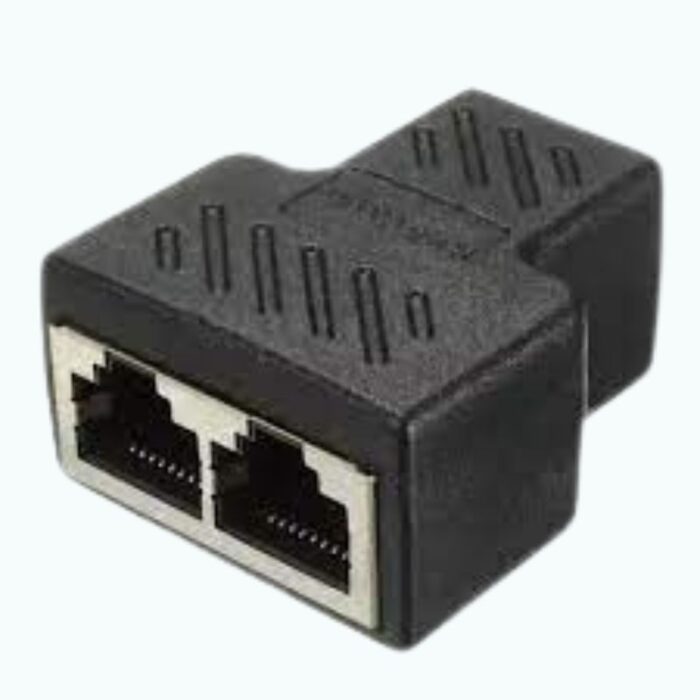 RJ45 Splitter 1 to 2 Ethernet Ports Cable Splitter (Black) Cat5, Cat5e, Cat6, Cat7