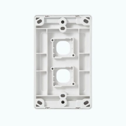 2 Gang Grid & Plate – White