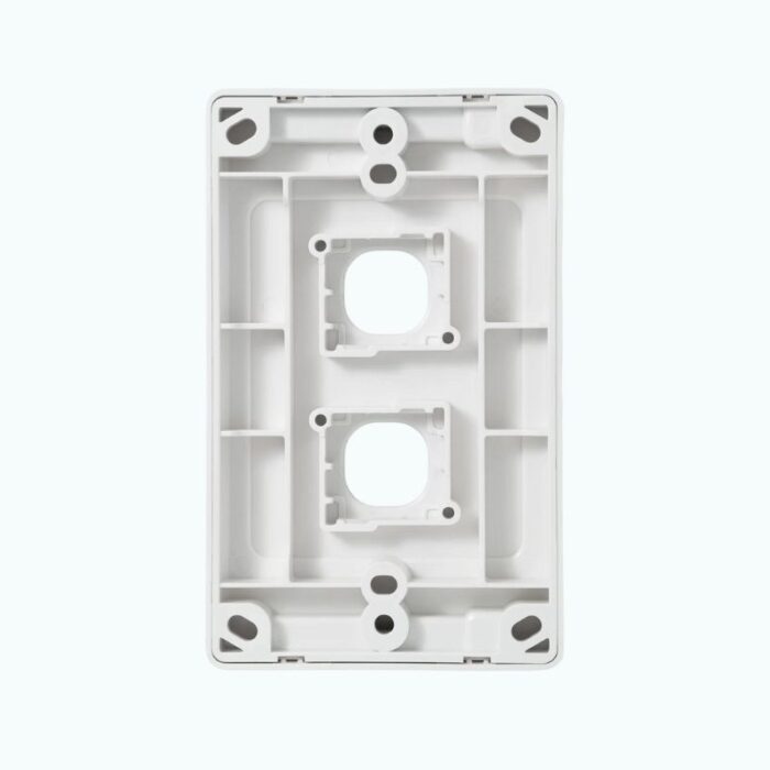 2 Gang Grid & Plate – White