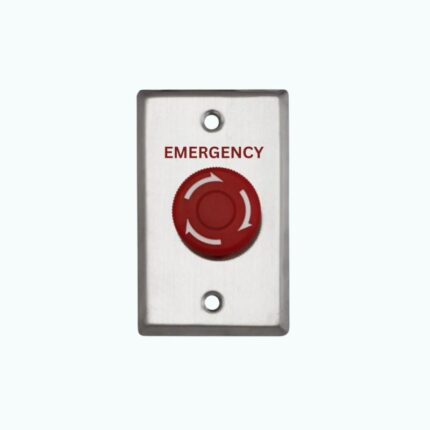 RED TWIST BUTTON “EMERGENCY” REX BUTTON WELL2210R-EMERGENCY