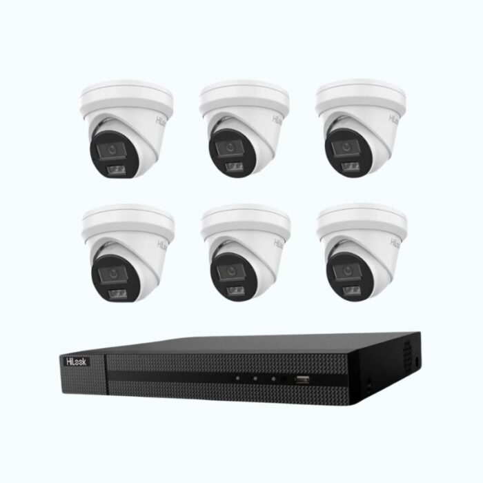 HiLook 6MP IntelliSense AI 6 Camera Kit with 8Channel NVR +2TB HDD