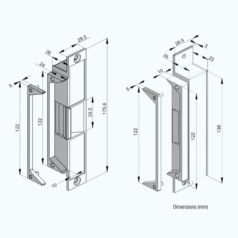 LOX ES20M High Security Electric Strike | 10-30VDC | Monitored