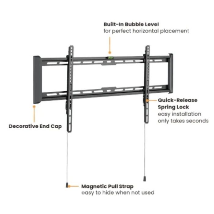 NOUVE NPLB77 Fixed Wall Mount 43″-90″ | 75kg Capacity | Quick-Release Lock