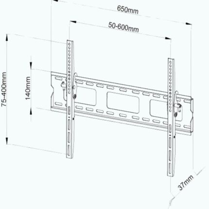 Tilting TV Wall Mount Bracket 40″-65″ | NPLB144L | 50kg Capacity