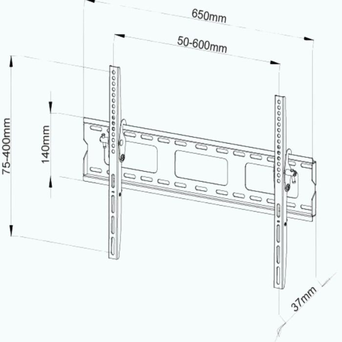 Tilting TV Wall Mount Bracket 40″-65″ | NPLB144L | 50kg Capacity