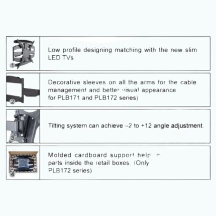 NOUVE NPLB171M-SW FULL MOTION BRACKET 23”-55”