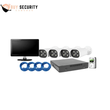 AU Vision 4 Camera 8MP Color Night Vision IP CCTV Package with 4CH NVR & 2TB HDD | Deal