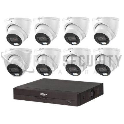 Dahua WizColor 16CH CCTV Kit 8x Turrets SMD4.0+16CH PoE NVR