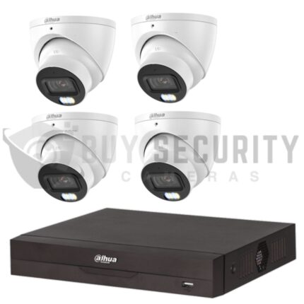 Dahua WizColor 8CH CCTV Kit + 4x WizColor Turrets+8CH NVR