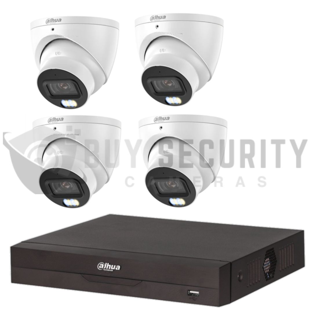 Dahua 247 WizColor 8CH CCTV Kit – 4x WizColor Turrets with SMD 4.0 + 8CH PoE NVR (DH-IPC-HDW2549EMP-S-PRO-ANZ, DHI-NVR4108HS-8P-AIANZ) Dahua WizColor 8CH CCTV Kit + 4x WizColor Turrets+8CH NVR