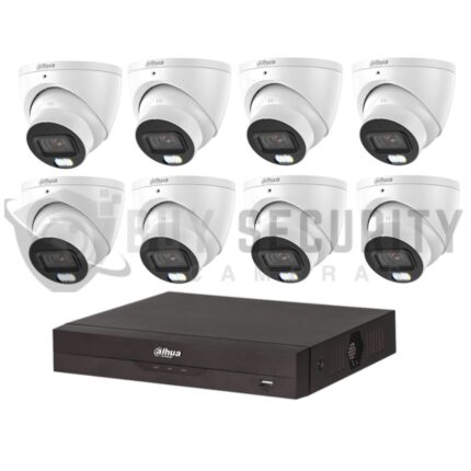Dahua 247 WizColor 8CH CCTV Kit – 8x WizColor Turrets with SMD 4.0 + 8CH PoE NVR (DH-IPC-HDW2549EMP-S-PRO-ANZ, DHI-NVR4108HS-8P-AIANZ)