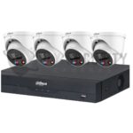 Dahua 4 x 8MP TiOC CCTV Kit_ Full Colour Night Vision, Audible Warning 4CH PoE AI NVR