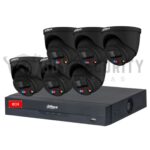Dahua 6 x BLACK 8MP TIOC 3.0 IPC-HDW3849H-AS-PV-ANZ-S2 Turret Kit with 8CH NVR Wizsense