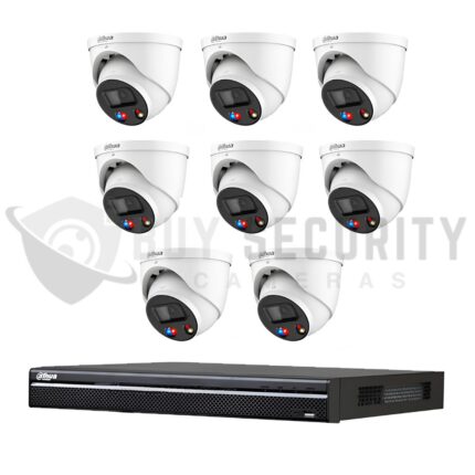 Dahua 8 x 8MP TIOC 3.0 with SMD4.0 Active Deterrance Turret Kit with 8CH Wizsense NVR