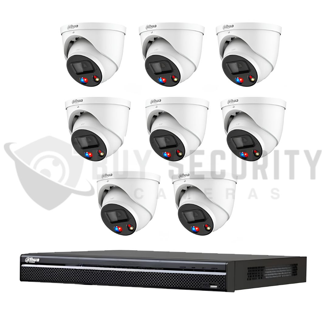 Dahua 8 x 8MP TIOC 3.0 with SMD4.0 Active Deterrance Turret Kit with 8CH Wizsense NVR Dahua 8 x 8MP TIOC 3.0 with SMD4.0 Active Deterrance Turret Kit with 8CH Wizsense NVR