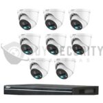 Dahua 8 x 8MP TIOC 3.0 with SMD4.0 Active Deterrance Turret Kit with 8CH Wizsense NVR