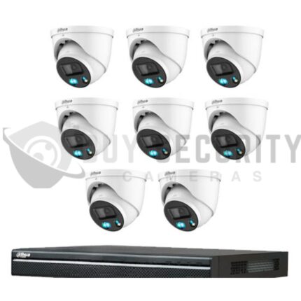 Dahua 8 x 8MP TIOC 3.0 with SMD4.0 Active Deterrance Turret Kit with 8CH Wizsense NVR