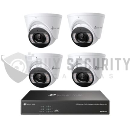 TP-Link Insight 5MP CCTV Kit 4 x IP Turret Cameras (Full-Colour Speaker Mic Light) + 4CH NVR