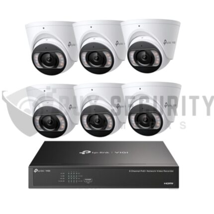 TP-Link Insight 5MP CCTV Kit 6 x IP Turret Cameras (Full-Colour Speaker Mic Light) + 8CH NVR