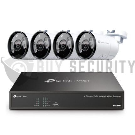 TP-Link Insight 8MP Bullet CCTV Kit 4 x IP Cameras (Full-Colour Speaker Mic Light) + 4CH NVR