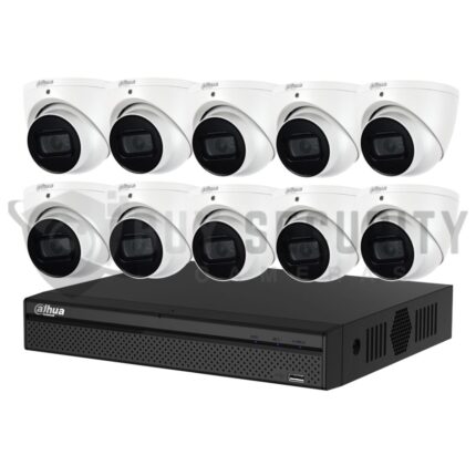 Dahua 10 x 6MP DH-IPC-HDW3666EMP-S-AUS SMD 4.0 AI Turret Security Kit 30m IR 2.8mm with SMD + 16CH NVR