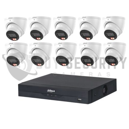 Dahua 10 x 8MP DH-IPC-HDW3867EM-S-IL-ANZ Fixed Starlight Turret Cameras, 16CH AI NVR