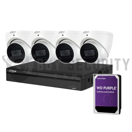 Dahua 4 x 6MP DH-IPC-HDW3666EMP-S-AUS SMD 4.0 AI Turret Security Kit + 4CH NVR + 2TB HDD