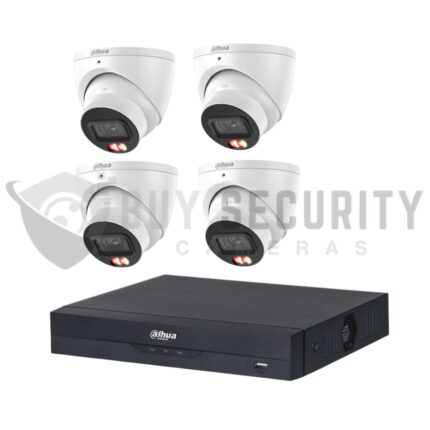 Dahua 4 x 8MP DH-IPC-HDW3867EM-S-IL-ANZ Turret Security CCTV Kit with 8CH Wizsense NVR
