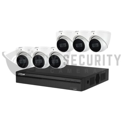 Dahua 6 x 6MP DH-IPC-HDW3666EMP-S-AUS SMD 4.0 AI Turret Kit 30m IR 2.8mm with SMD + 8CH NVR