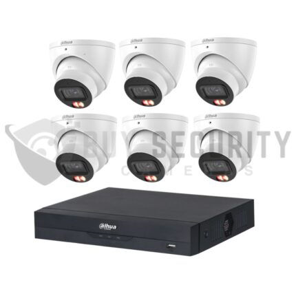 Dahua 6 x DH-IPC-HDW3867EM-S-IL-ANZ Starlight Turret Cameras, AI NVR CCTV Kit