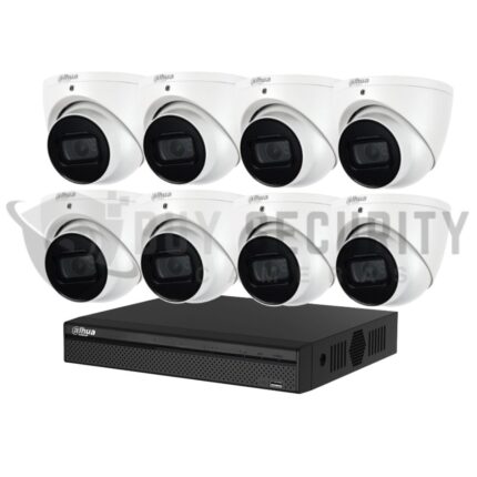 Dahua 8 x 6MP DH-IPC-HDW3666EMP-S-AUS SMD 4.0 AI Turret Kit 30m IR 2.8mm with SMD + 8CH AI NVR