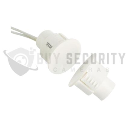 Recessed Steel Door Reed Switch, Flush Mount, 19mm White