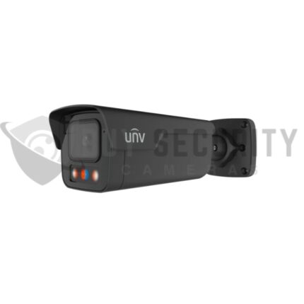 Uniview IPC2B16SS-ADF28KMC-I1-BK 6MP Tri-Guard Fixed Bullet Camera with Active Deterrence, Dual Light, 2.8mm Lens, Built-In Mic, IP67 & Black Finish