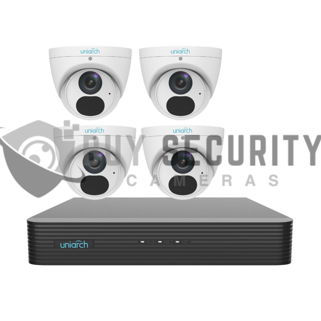 UNV Uniview Uniarch 4 x 4MP Starlight Fixed Turret Network Camera 4CH KIT