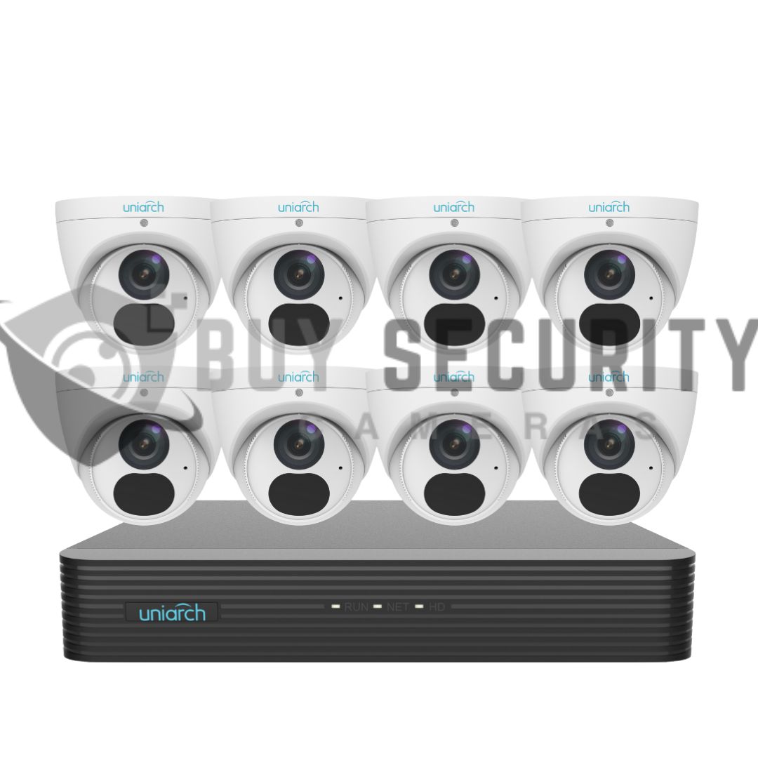 Uniarch by Uniview 4MP Starlight 8 x Fixed Turret Network Camera 8CH KIT