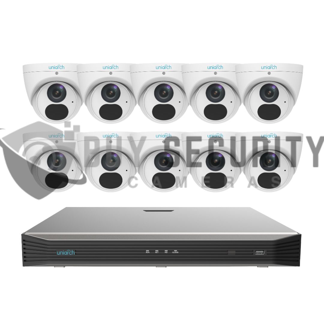 Uniarch by Uniview 6MP Starlight 10 x Fixed Turret Network Camera 16CH KIT