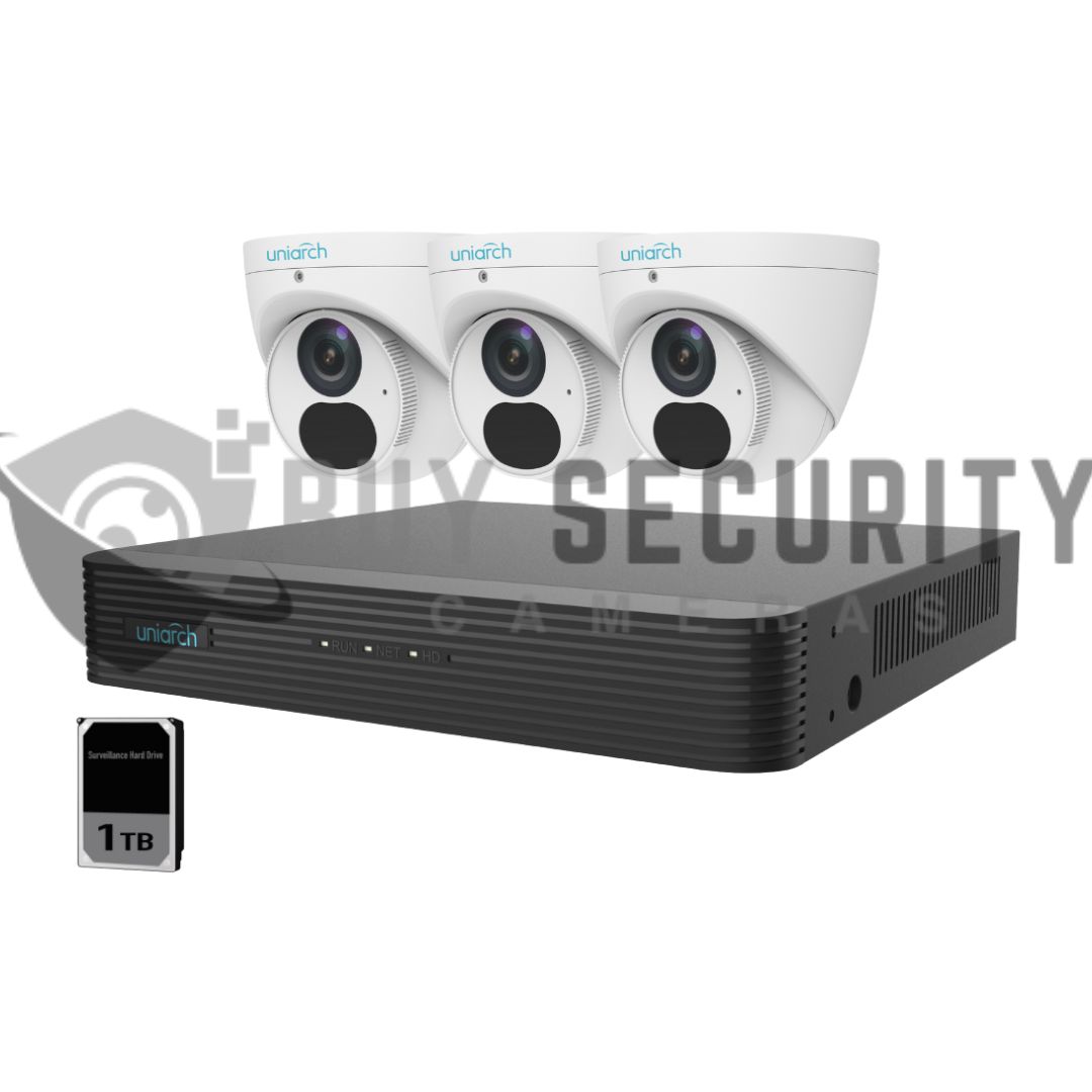 Uniarch powered by Uniview 6MP Starlight Fixed Turret Network Camera 4CH KIT 2TB