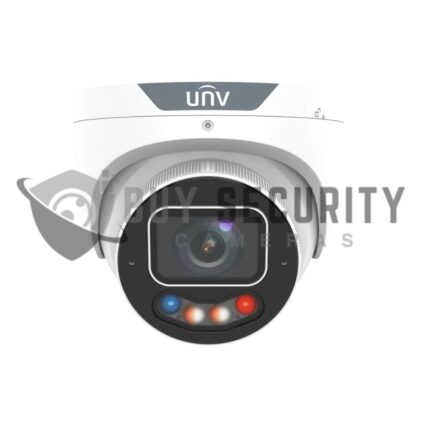 Uniview IPC3638SE-ADF28/40-KMC-WP-I1 8MP OwlView Plus Dual-Light AI Turret Camera, Fixed Lens Tri-Guard Active Deterrence
