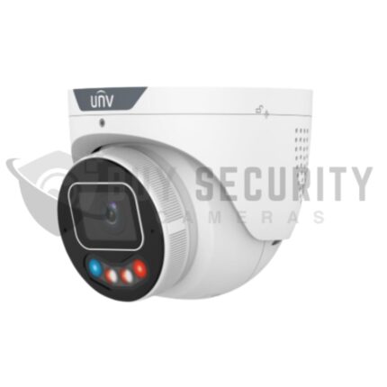 Uniview IPC3638SE-ADF28KMC-WP-I1 8MP OwlView Plus Tri-Guard Fixed Dual-Light Turret Camera with 2.8mm F1.0 Lens, 30m IR, 30m Warm Light, Built-In Dual Mic & Speaker, IK10 & IP67