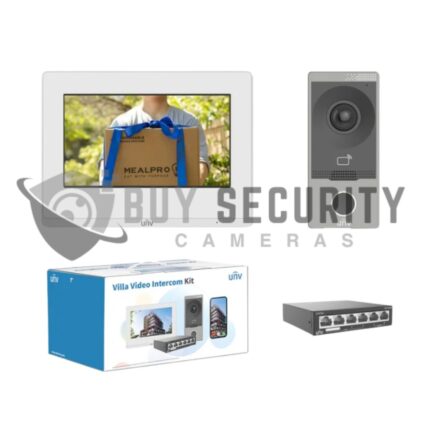 Uniview KIT/201S/372S/NSW2020 IP Video Intercom Kit with WiFi Door Station, 7-Inch Touch Indoor Monitor & 6-Port PoE Switch