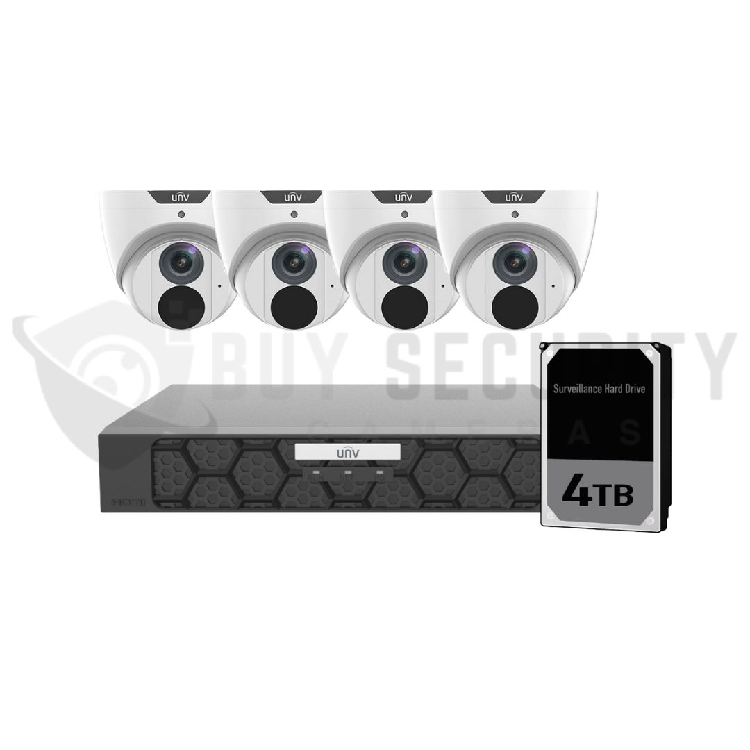 Uniview UNV 4 x 6MP Easystar AI CCTV Kit with 4TB HDD & 8CH NVR Uniview UNV 4 x 6MP Easystar AI CCTV Kit with 4TB HDD & 8CH NVR